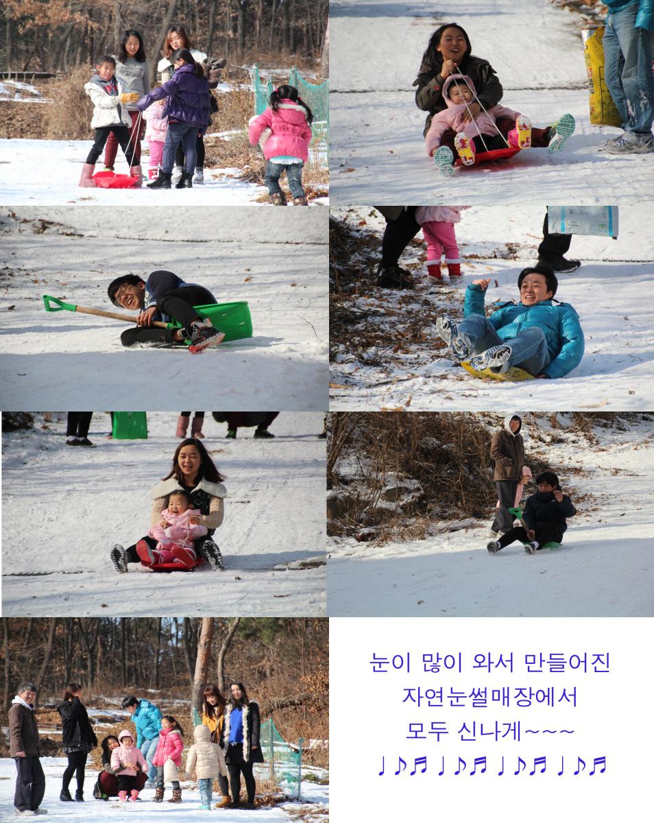 눈썰매 씽씽~ 눈썰매 씽씽~
